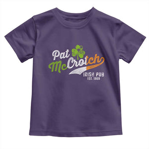 Funny St Patricks Day Toddler T Shirt Pat McCrotch Irish Adult Humor TS02 Purple Print Your Wear