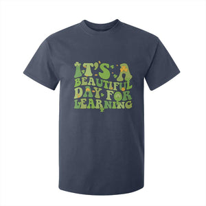Funny St Patricks Day T Shirt For Kid It's Beautiful Day For Learning Students TS02 Navy Print Your Wear