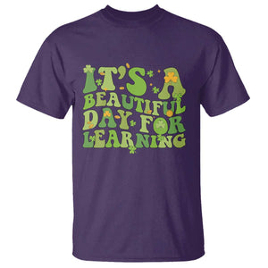Funny St Patricks Day T Shirt It's Beautiful Day For Learning Students TS02 Purple Print Your Wear
