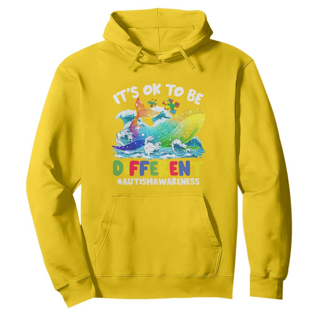 Whale Autism Awareness Hoodie It's Ok To Be Different Support Squad Mental Health TS02 Daisy Printyourwear
