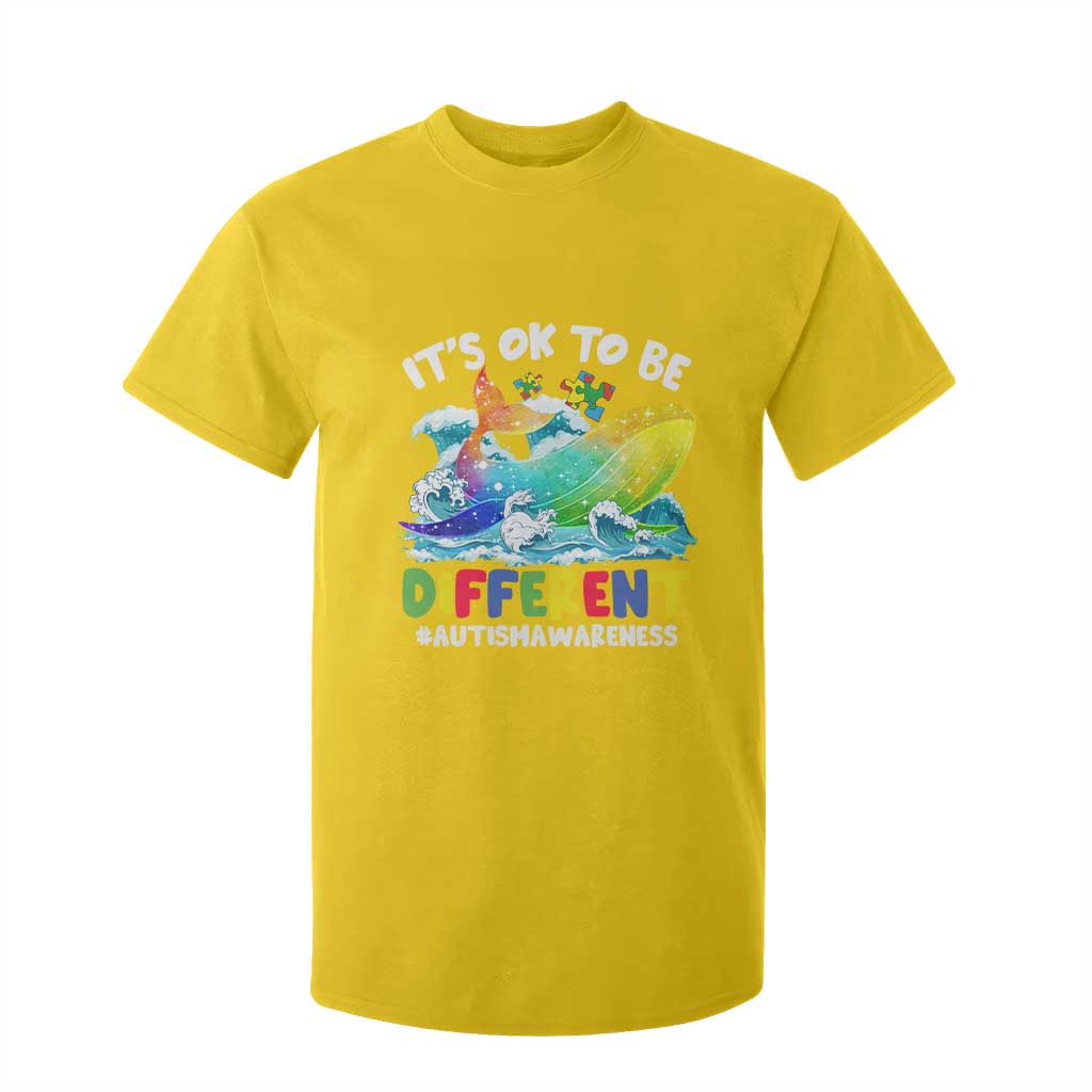 Whale Autism Awareness T Shirt For Kid It's Ok To Be Different Support Squad Mental Health TS02 Daisy Printyourwear