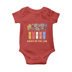 Lab Week Baby Onesie Saved By The Lab Medical Laboratory Tech Medical Lab Tech TS02 Red Print Your Wear