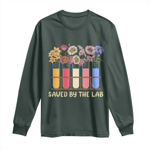 Lab Week Long Sleeve Shirt Saved By The Lab Medical Laboratory Tech Medical Lab Tech TS02 Dark Forest Green Print Your Wear