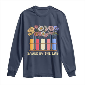 Lab Week Long Sleeve Shirt Saved By The Lab Medical Laboratory Tech Medical Lab Tech TS02 Navy Print Your Wear