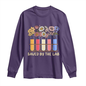 Lab Week Long Sleeve Shirt Saved By The Lab Medical Laboratory Tech Medical Lab Tech TS02 Purple Print Your Wear