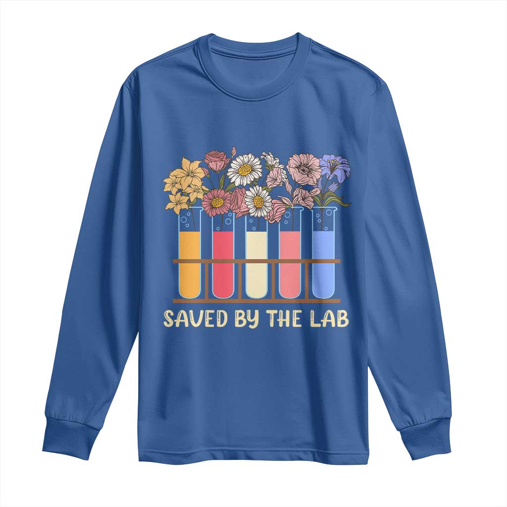 Lab Week Long Sleeve Shirt Saved By The Lab Medical Laboratory Tech Medical Lab Tech TS02 Royal Blue Print Your Wear