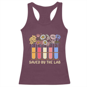 Lab Week Racerback Tank Top Saved By The Lab Medical Laboratory Tech Medical Lab Tech TS02 Maroon Print Your Wear