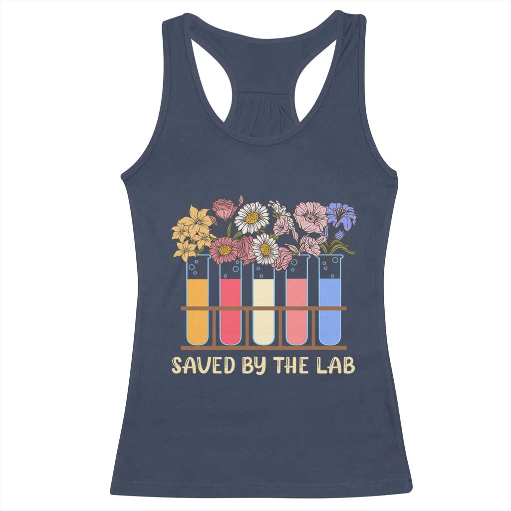 Lab Week Racerback Tank Top Saved By The Lab Medical Laboratory Tech Medical Lab Tech TS02 Navy Print Your Wear