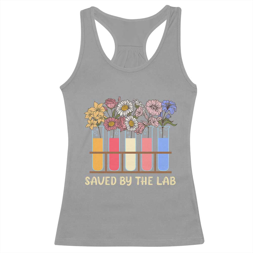 Lab Week Racerback Tank Top Saved By The Lab Medical Laboratory Tech Medical Lab Tech TS02 Sport Gray Print Your Wear