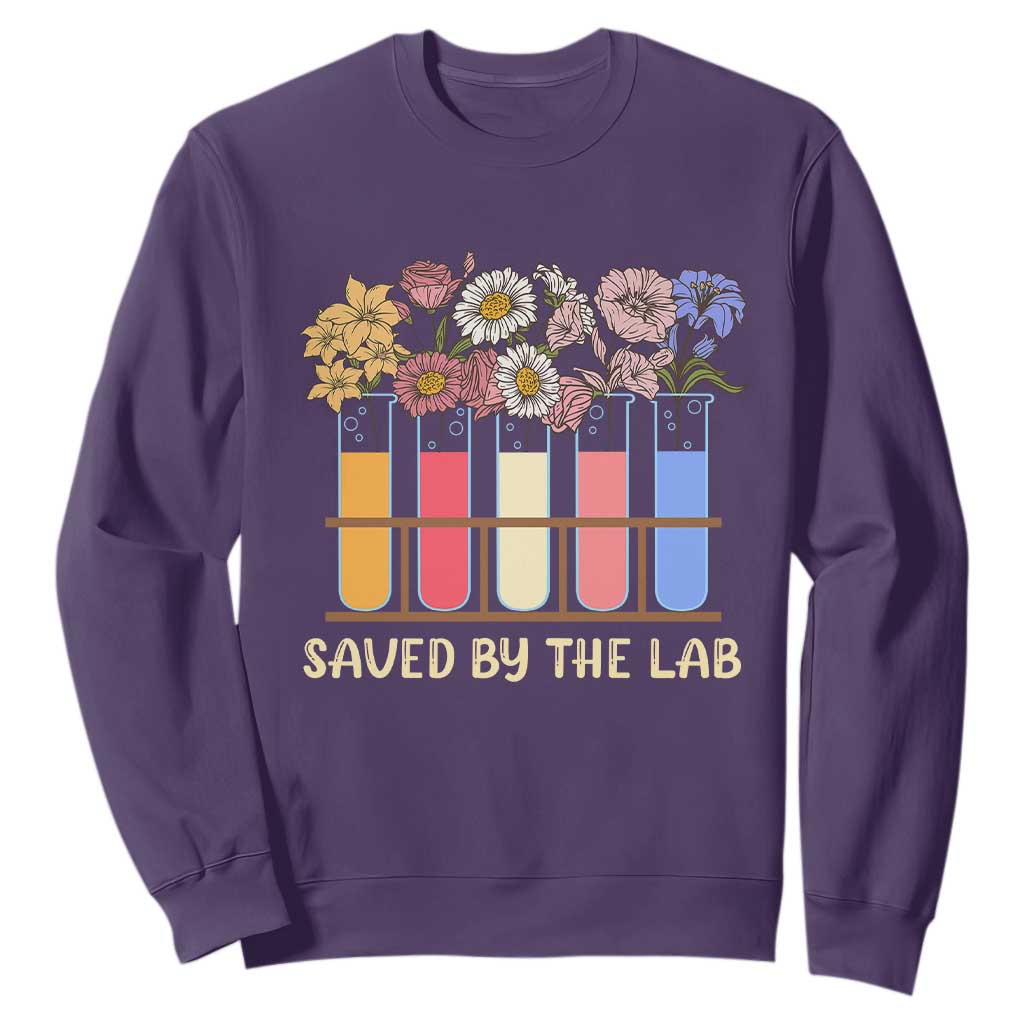 Lab Week Sweatshirt Saved By The Lab Medical Laboratory Tech Medical Lab Tech TS02 Purple Printyourwear
