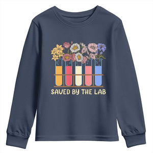 Lab Week Youth Sweatshirt Saved By The Lab Medical Laboratory Tech Medical Lab Tech TS02 Navy Print Your Wear