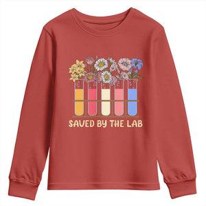 Lab Week Youth Sweatshirt Saved By The Lab Medical Laboratory Tech Medical Lab Tech TS02 Red Print Your Wear