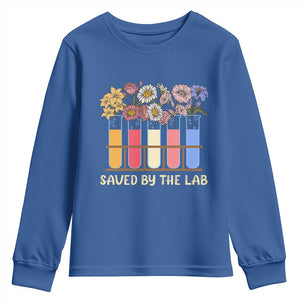 Lab Week Youth Sweatshirt Saved By The Lab Medical Laboratory Tech Medical Lab Tech TS02 Royal Blue Print Your Wear