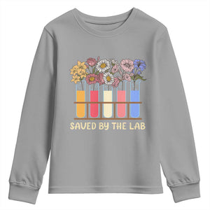 Lab Week Youth Sweatshirt Saved By The Lab Medical Laboratory Tech Medical Lab Tech TS02 Sport Gray Print Your Wear