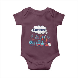 Lab Week Baby Onesie Medical Laboratory Science Lab Experiments TS02 Maroon Print Your Wear
