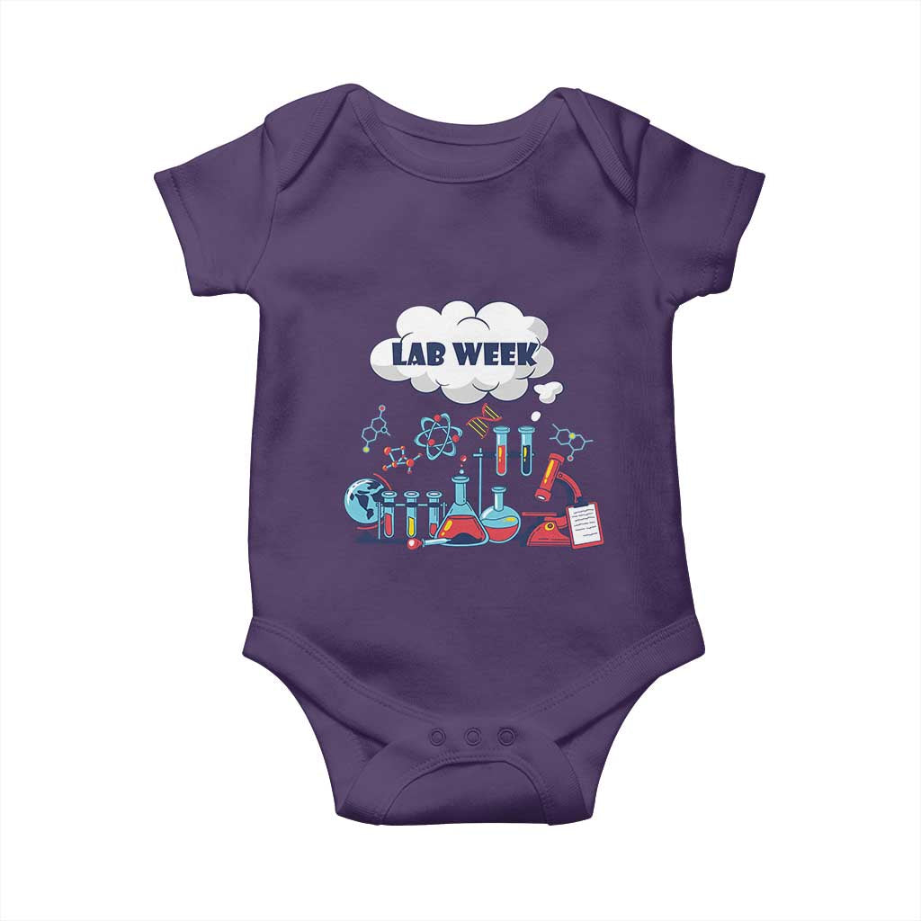Lab Week Baby Onesie Medical Laboratory Science Lab Experiments TS02 Purple Print Your Wear