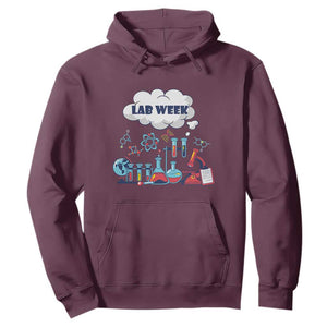 Lab Week Hoodie Medical Laboratory Science Lab Experiments TS02 Maroon Printyourwear