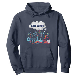 Lab Week Hoodie Medical Laboratory Science Lab Experiments TS02 Navy Printyourwear