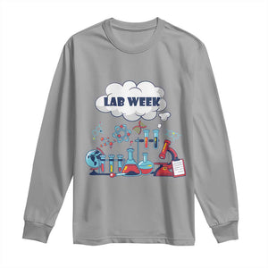 Lab Week Long Sleeve Shirt Medical Laboratory Science Lab Experiments TS02 Sport Gray Print Your Wear