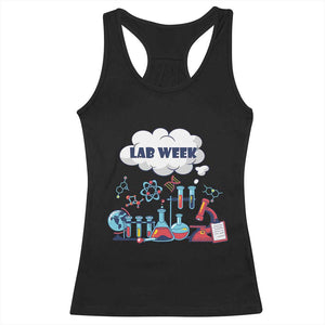 Lab Week Racerback Tank Top Medical Laboratory Science Lab Experiments TS02 Black Print Your Wear