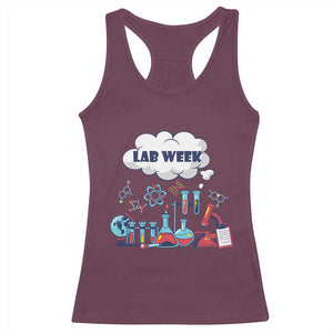 Lab Week Racerback Tank Top Medical Laboratory Science Lab Experiments TS02 Maroon Print Your Wear