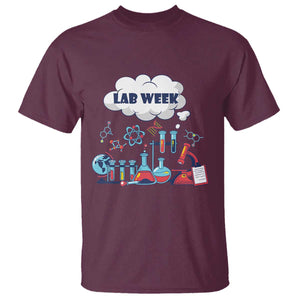 Lab Week T Shirt Medical Laboratory Science Lab Experiments TS02 Maroon Printyourwear