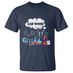Lab Week T Shirt Medical Laboratory Science Lab Experiments TS02 Navy Printyourwear