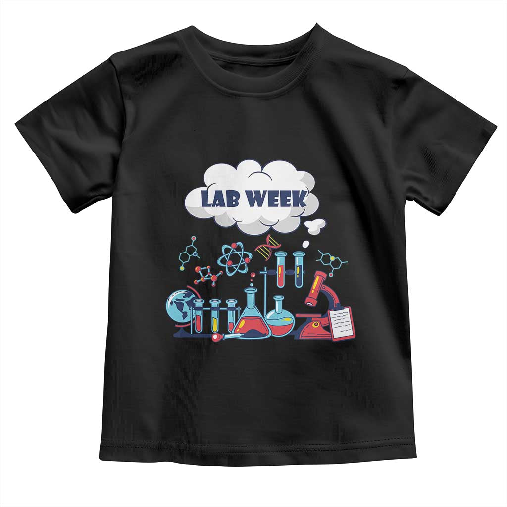 Lab Week Toddler T Shirt Medical Laboratory Science Lab Experiments TS02 Black Print Your Wear