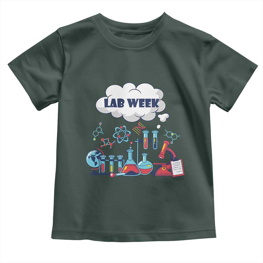 Lab Week Toddler T Shirt Medical Laboratory Science Lab Experiments TS02 Dark Forest Green Print Your Wear