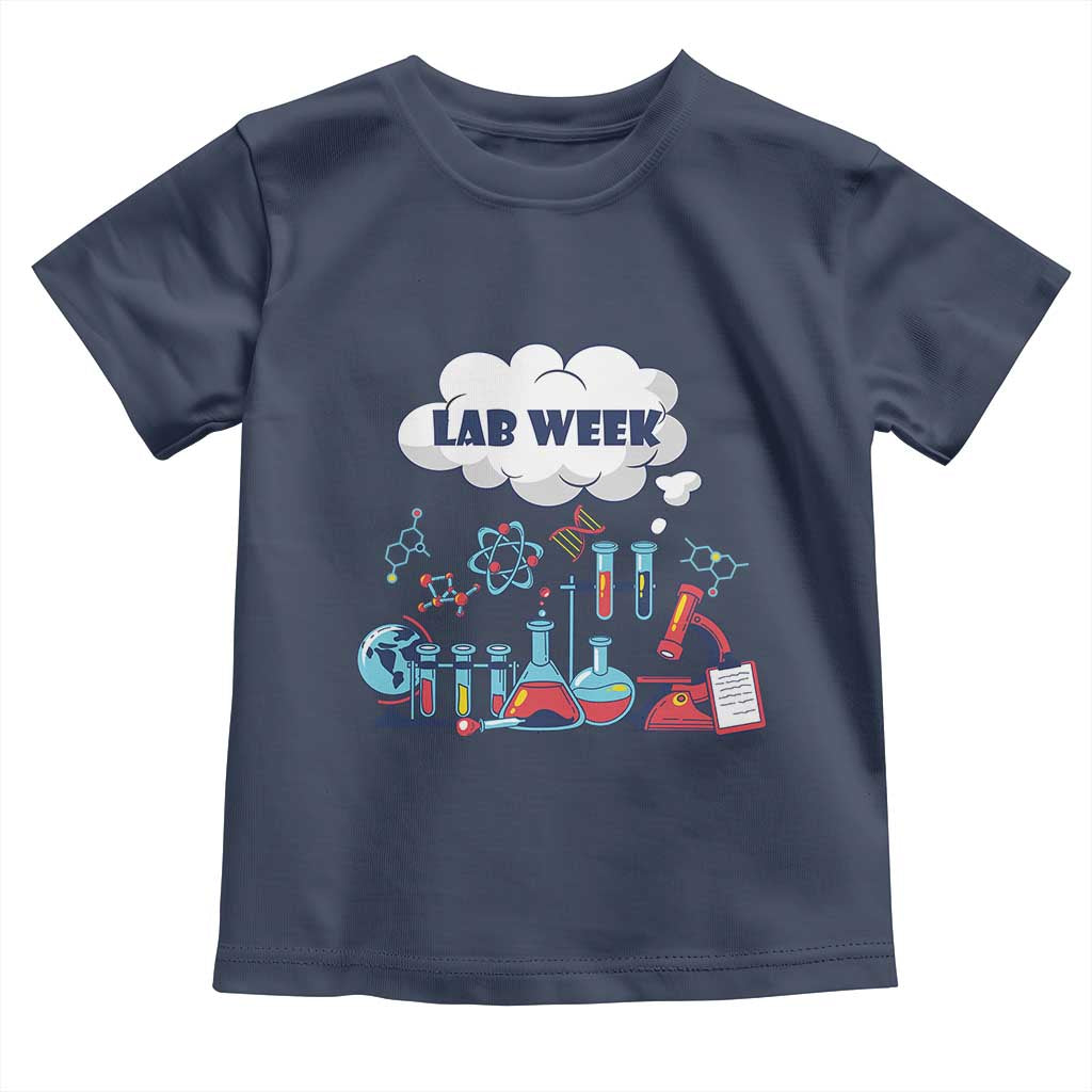 Lab Week Toddler T Shirt Medical Laboratory Science Lab Experiments TS02 Navy Print Your Wear