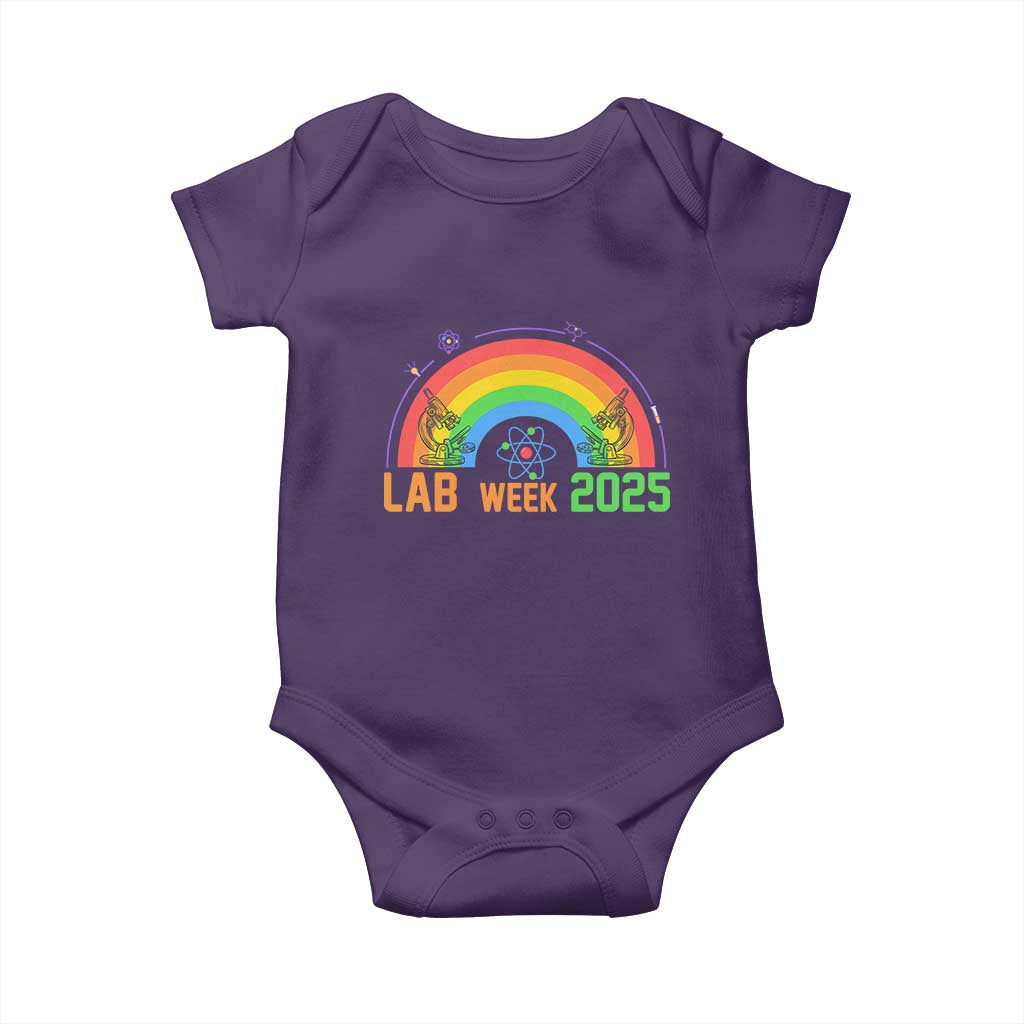 Lab Week Baby Onesie Medical Laboratory Science Lab Rainbow TS02 Purple Print Your Wear