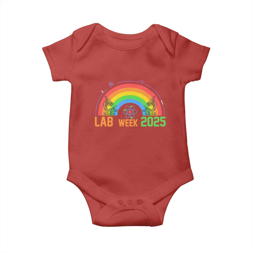 Lab Week Baby Onesie Medical Laboratory Science Lab Rainbow TS02 Red Print Your Wear