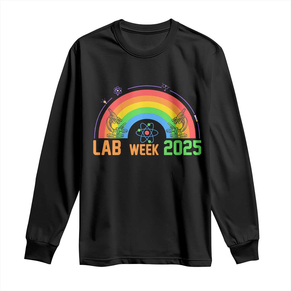 Lab Week Long Sleeve Shirt Medical Laboratory Science Lab Rainbow TS02 Black Print Your Wear