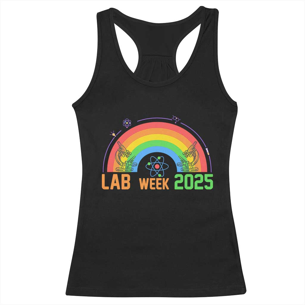Lab Week Racerback Tank Top Medical Laboratory Science Lab Rainbow TS02 Black Print Your Wear