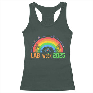 Lab Week Racerback Tank Top Medical Laboratory Science Lab Rainbow TS02 Dark Forest Green Print Your Wear