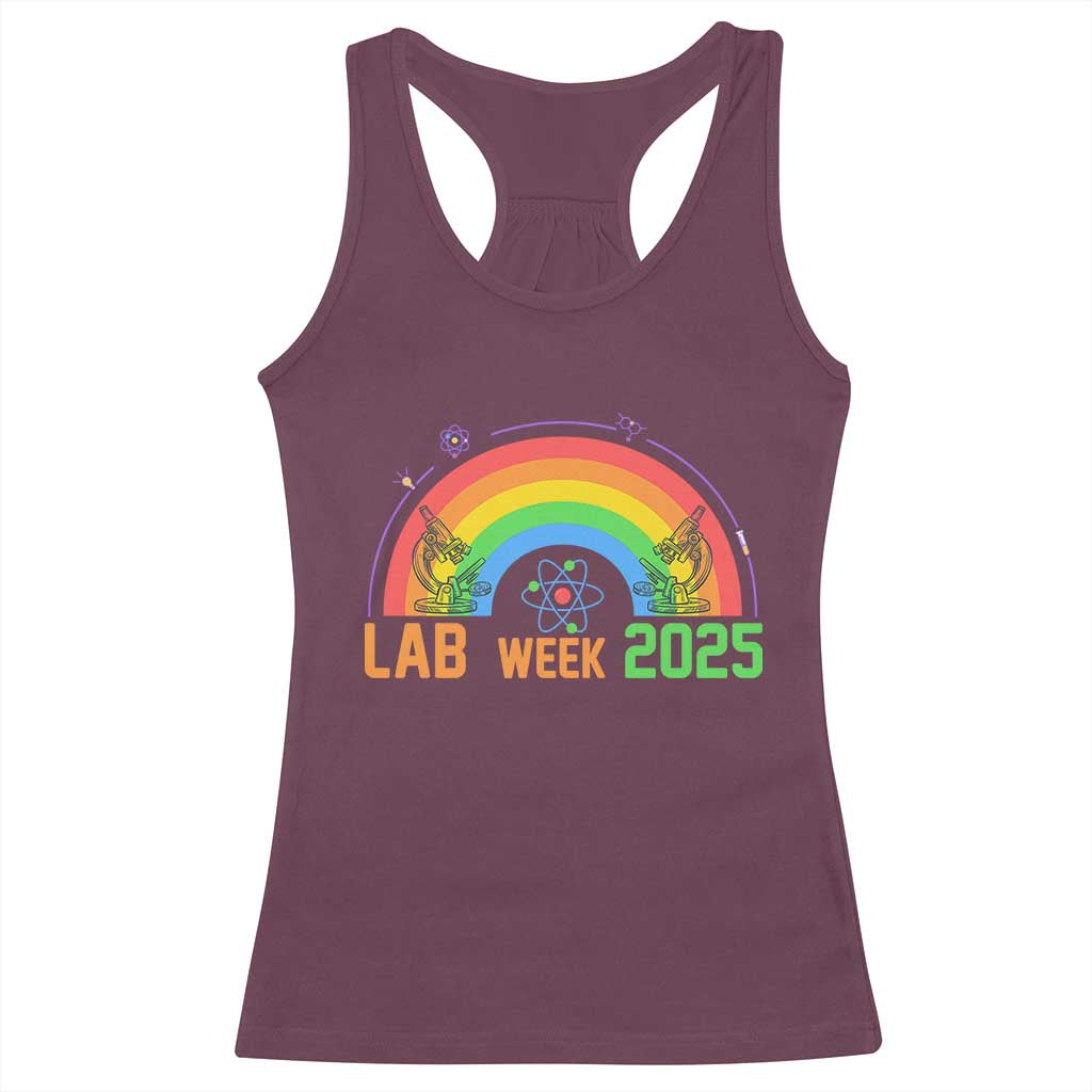Lab Week Racerback Tank Top Medical Laboratory Science Lab Rainbow TS02 Maroon Print Your Wear