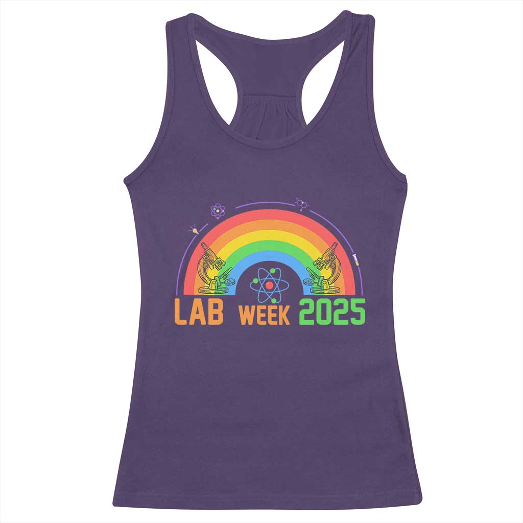Lab Week Racerback Tank Top Medical Laboratory Science Lab Rainbow TS02 Purple Print Your Wear