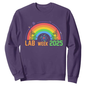 Lab Week Sweatshirt Medical Laboratory Science Lab Rainbow TS02 Purple Printyourwear