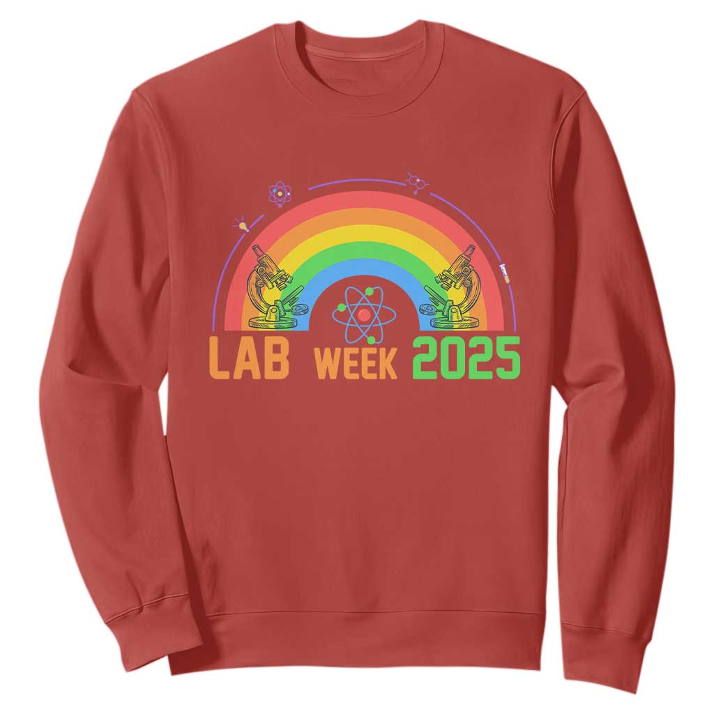 Lab Week Sweatshirt Medical Laboratory Science Lab Rainbow TS02 Red Printyourwear