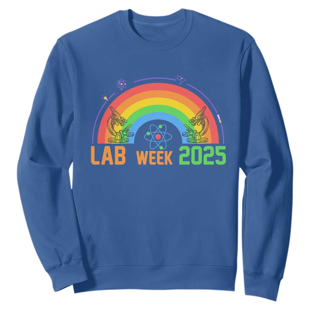 Lab Week Sweatshirt Medical Laboratory Science Lab Rainbow TS02 Royal Blue Printyourwear