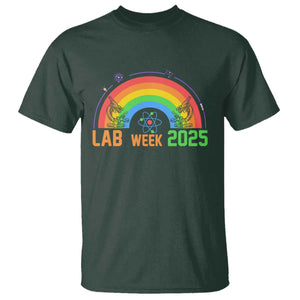 Lab Week T Shirt Medical Laboratory Science Lab Rainbow TS02 Dark Forest Green Printyourwear