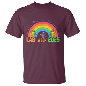 Lab Week T Shirt Medical Laboratory Science Lab Rainbow TS02 Maroon Printyourwear