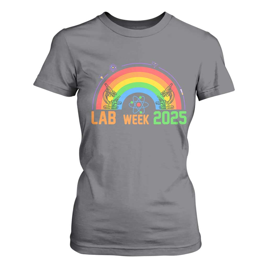 Lab Week T Shirt For Women Medical Laboratory Science Lab Rainbow TS02 Charcoal Print Your Wear