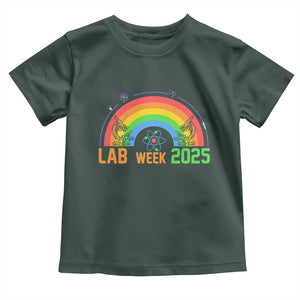Lab Week Toddler T Shirt Medical Laboratory Science Lab Rainbow TS02 Dark Forest Green Print Your Wear