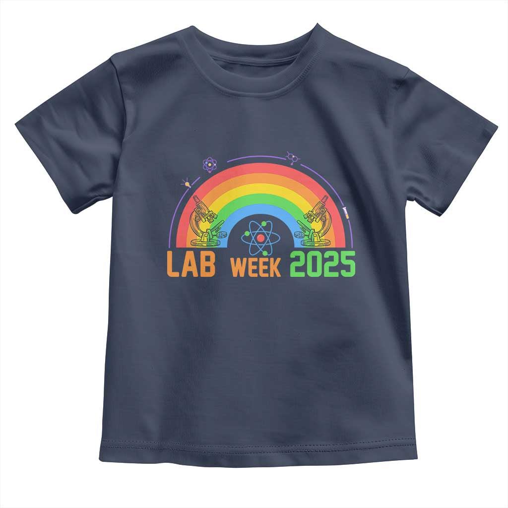 Lab Week Toddler T Shirt Medical Laboratory Science Lab Rainbow TS02 Navy Print Your Wear