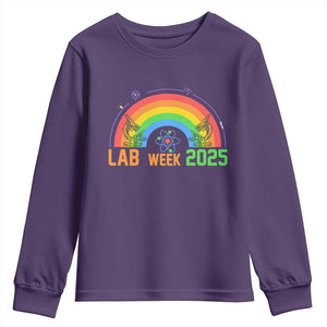 Lab Week Youth Sweatshirt Medical Laboratory Science Lab Rainbow TS02 Purple Print Your Wear