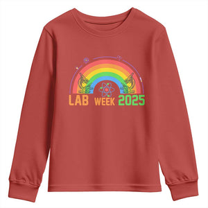 Lab Week Youth Sweatshirt Medical Laboratory Science Lab Rainbow TS02 Red Print Your Wear