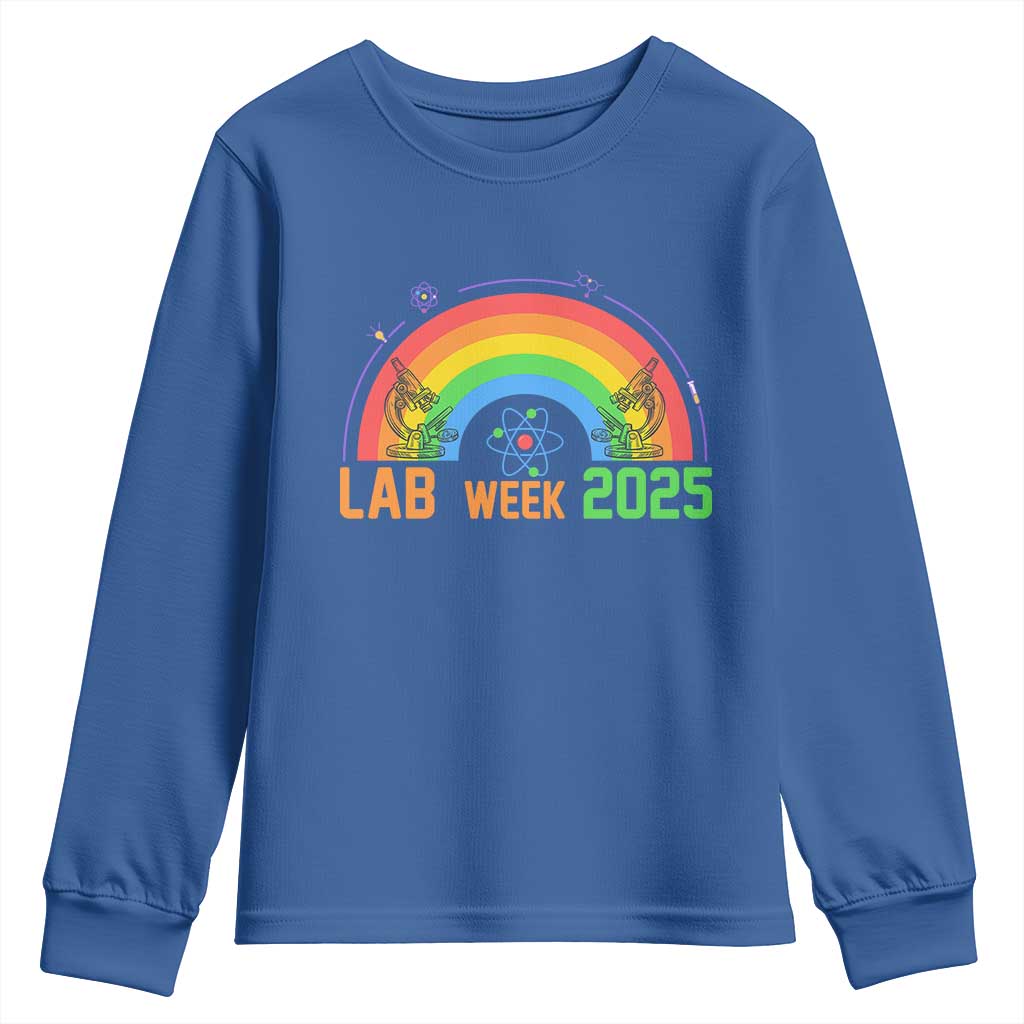 Lab Week Youth Sweatshirt Medical Laboratory Science Lab Rainbow TS02 Royal Blue Print Your Wear