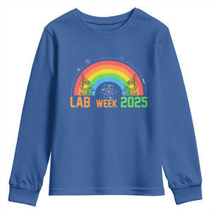 Lab Week Youth Sweatshirt Medical Laboratory Science Lab Rainbow TS02 Royal Blue Print Your Wear
