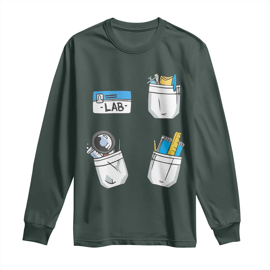 Lab Week Long Sleeve Shirt Lab Techinician Scientist Laboratory Assistant TS02 Dark Forest Green Print Your Wear